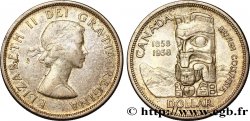 CANADA 1 Dollar Elisabeth II / Colombie Britannique 1958 