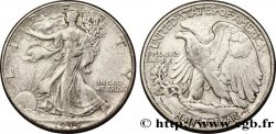 ÉTATS-UNIS D AMÉRIQUE 1/2 Dollar Walking Liberty 1944 Philadelphie TTB 