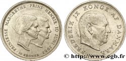 DENMARK 10 Kroner mariage de la princesse Margrethe 1967 Copenhague AU 