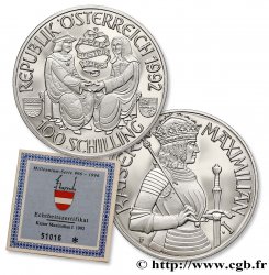 AUSTRIA 100 Schilling Maximilien Ier 1992  MS 