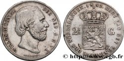 PAYS-BAS 2 1/2 Gulden Guillaume III 1852 Utrecht