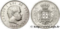 PORTUGAL 500 Réis Charles Ier 1896  XF 
