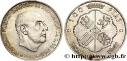 SPANIEN 100 Pesetas Francisco Franco (1968 dans les étoiles) 1966  fVZ 