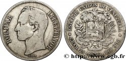VENEZUELA 5 Bolivares Simon Bolivar 1936 Philadelphie VF 