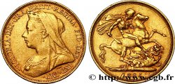 AUSTRALIA 1 Souverain Victoria type vieille tête 1895 Melbourne XF 