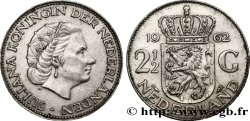 NETHERLANDS 2 1/2 Gulden Juliana 1962 Utrecht XF 
