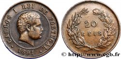 PORTUGAL 20 Réis Charles Ier (Carlos) 1891  XF 