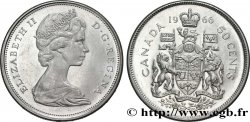 KANADA 50 Cents Elisabeth II 1966 