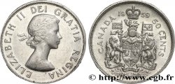 KANADA 50 Cents Elisabeth II 1959 