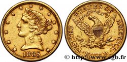 ÉTATS-UNIS D AMÉRIQUE 5 Dollars  Liberty  1885 Philadelphie
