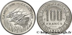 CAMEROON Essai de 100 Francs légende bilingue, type Banque Centrale, antilopes 1972 Paris