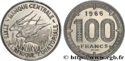 AFRICA EQUATORIALE Essai de 100 Francs antilopes 1966 Paris