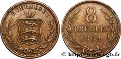GUERNSEY 8 Doubles armes du baillage de Guernesey 1864 Heaton MBC 