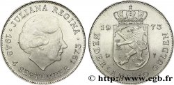 PAYS-BAS 10 Gulden 25e anniversaire de règne, reine Juliana 1973 Utrecht