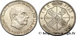 SPAIN 100 Pesetas Francisco Franco (1967 dans les étoiles) 1966 Madrid AU 