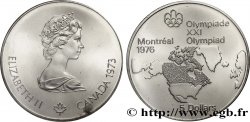 CANADá
 5 Dollars JO Montréal 1976 carte de l’Amérique du Nord 1973 