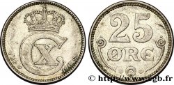 DINAMARCA 25 Ore monogramme de Christian X roi du Danemark 1918 Copenhague