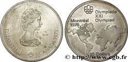 CANADá
 10 Dollars Proof JO Montréal 1976 carte du Monde 1973 