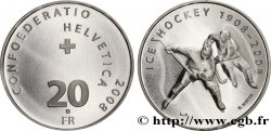SVIZZERA  20 Francs Centenaire du hockey sur glace 2008 Berne