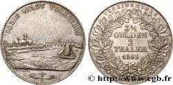 GERMANY - FREE CITY OF FRANKFURT 2 Thaler 1843 Francfort AU 