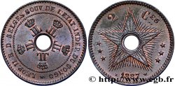 CONGO - ESTADO LIBRE DEL CONGO 2 Centimes monograme de Léopold II 1887  EBC 