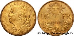 SUISSE 10 Francs or &nbsp;Vreneli&nbsp; 1912 Berne TTB+ 