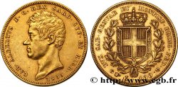 ITALIA - REGNO DE SARDINIA 100 Lire or Charles-Albert roi de Sardaigne  1835 Turin