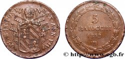 VATICAN ET ÉTATS PONTIFICAUX 5 Baiocchi au nom de Pie IX an VII 1852 Bologne