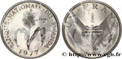 RWANDA Essai de 1 Franc emblème / mil 1977 Paris