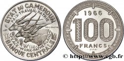 CAMERUN Essai de 100 Francs Etat du Cameroun, commémoration de l’indépendance, antilopes 1966 Paris