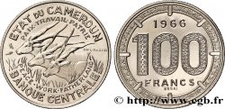 CAMERúN Essai de 100 Francs Etat du Cameroun, commémoration de l’indépendance, antilopes 1966 Paris