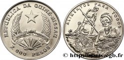 GUINEA-BISSAU 2000 Pesos 50e anniversaire de la FAO : emblème / travaux agricoles 1995 
