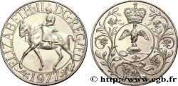 VEREINIGTEN KÖNIGREICH 25 New Pence jubilé d’argent d’Elisabeth II 1977  VZ 