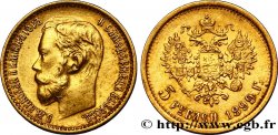 RUSSIE 5 Roubles Nicolas II 1899 Saint-Petersbourg TTB 