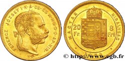HUNGARY 20 Francs or ou 8 Forint François-Joseph Ier 1874 Kremnitz