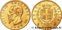 ITALIE 20 Lire Victor Emmanuel II 1863 Turin TTB+ 