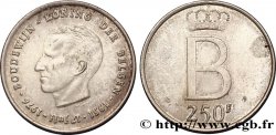BELGIQUE 250 Francs jubilé d’argent du roi Baudouin légende flamande 1976 Bruxelles