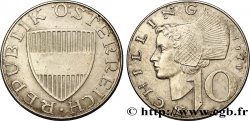 AUSTRIA 10 Schilling blason / femme du Wachau, région bordant le Danube 1970  BB 