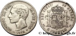 SPAIN 5 Pesetas Alphonse XII 1879 Madrid VF 