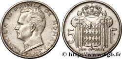 MONACO 5 Francs Rainier III 1960 Paris MBC+ 