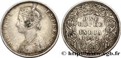 BRITISH INDIA 1 Roupie Victoria 1892  Bombay XF 