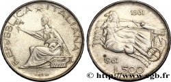 ITALY 500 Lire Centenaire de l’Unité Italienne 1961 Rome AU 