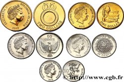 SOLOMON-INSELN Lot  de 5 Monnaies 10, 20 et 50 Cents, 1 et 2 Dollars 2012 