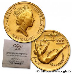 AUSTRALIE 200 Dollars Elisabeth II centenaire des JO 1993 