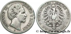 GERMANY - BAVARIA 2 Mark Louis II / aigle 1876 Munich