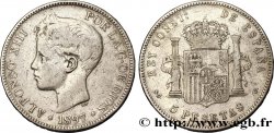 ESPAGNE 5 Pesetas Alphonse XIII 3e type 1897 Madrid TB+ 