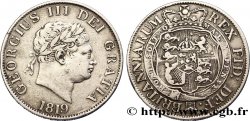 ROYAUME-UNI 1/2 Crown Georges III type à la petite tête 1819 
