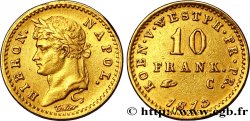 ALLEMAGNE - ROYAUME DE WESTPHALIE - JÉRÔME NAPOLÉON 10 Franken 1813 Cassel TTB 
