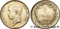 BELGIUM 1 Franc Albert Ier légende française 1911  MS 