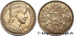 LATVIA 5 Lati 1931  AU 